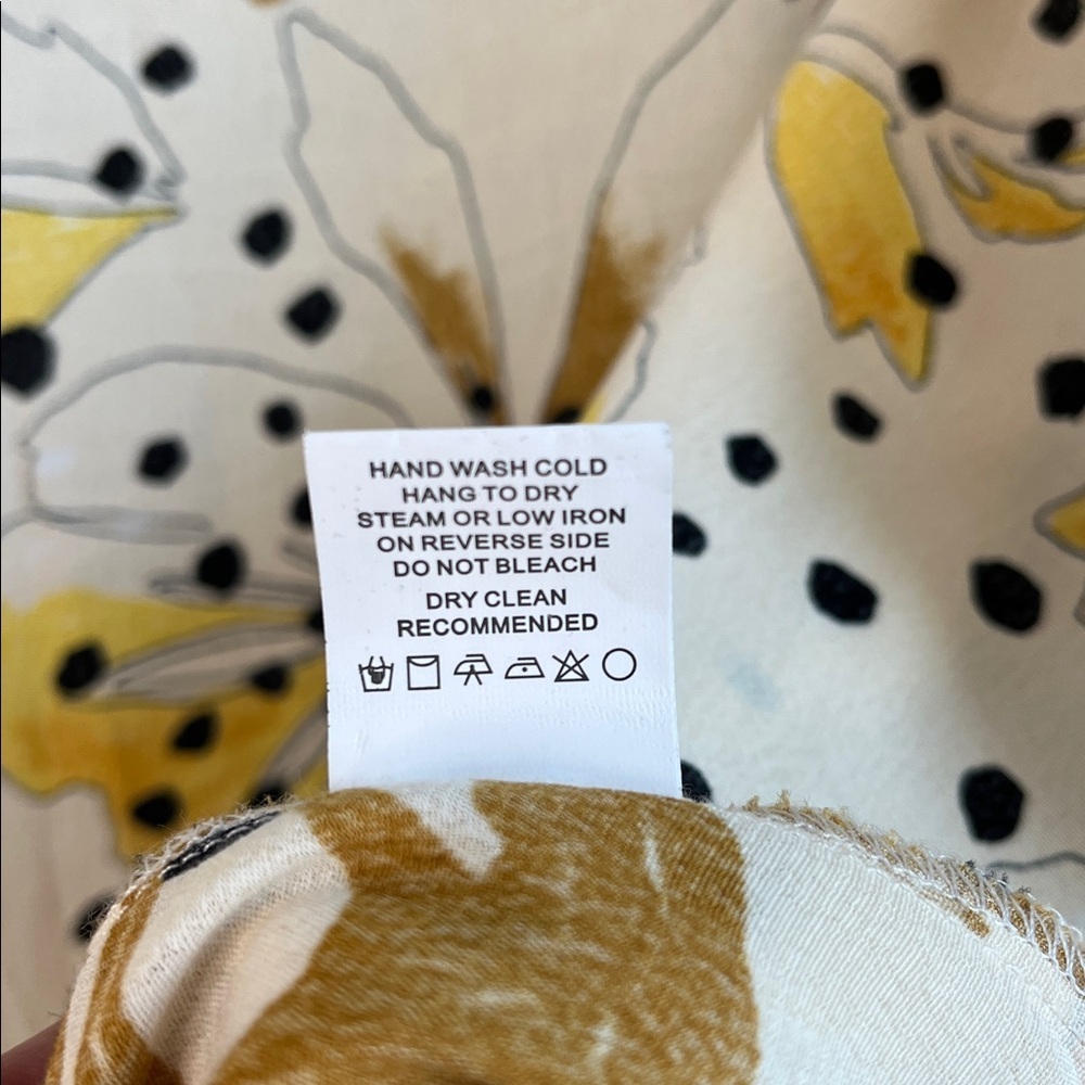 Anthropologie x Bel Kazan Yellow Handprinted Floral Sadie Duster Kimono NWOT - Picture 4 of 10